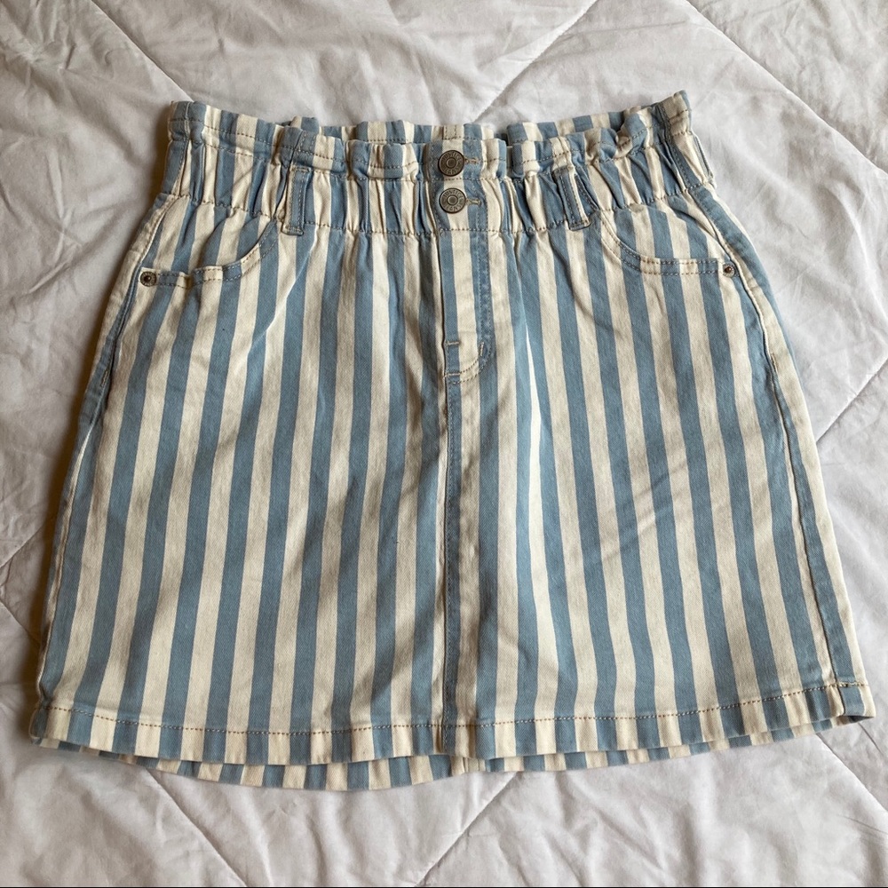 NWOT Blue and White Stripe Skirt